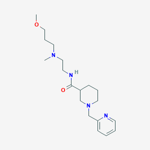 molecular formula C19H32N4O2 B6993013 N-[2-[3-methoxypropyl(methyl)amino]ethyl]-1-(pyridin-2-ylmethyl)piperidine-3-carboxamide 