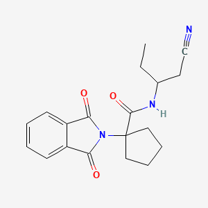 molecular formula C19H21N3O3 B6993039 N-(1-cyanobutan-2-yl)-1-(1,3-dioxoisoindol-2-yl)cyclopentane-1-carboxamide 