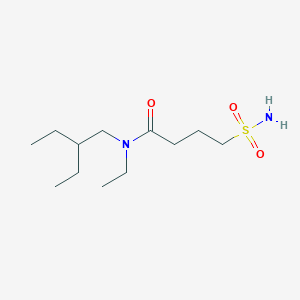 molecular formula C12H26N2O3S B6993095 N-ethyl-N-(2-ethylbutyl)-4-sulfamoylbutanamide 