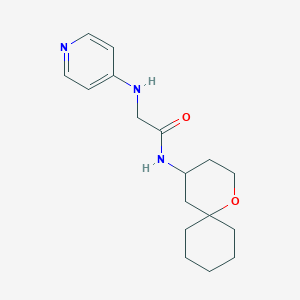 molecular formula C17H25N3O2 B6993126 N-(1-oxaspiro[5.5]undecan-4-yl)-2-(pyridin-4-ylamino)acetamide 