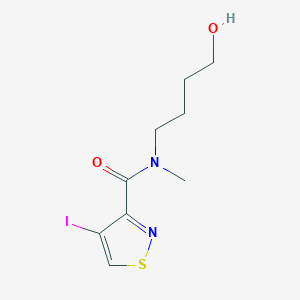 molecular formula C9H13IN2O2S B6993130 N-(4-hydroxybutyl)-4-iodo-N-methyl-1,2-thiazole-3-carboxamide 