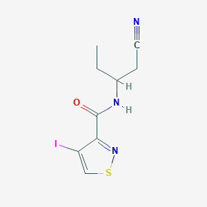 molecular formula C9H10IN3OS B6993132 N-(1-cyanobutan-2-yl)-4-iodo-1,2-thiazole-3-carboxamide 