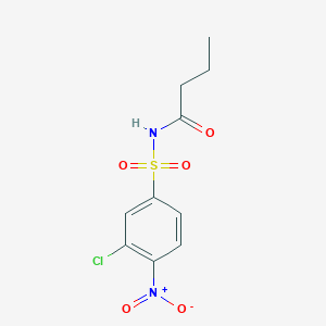 molecular formula C10H11ClN2O5S B6993762 N-(3-chloro-4-nitrophenyl)sulfonylbutanamide 