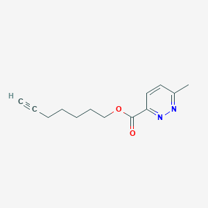 molecular formula C13H16N2O2 B6993812 Hept-6-ynyl 6-methylpyridazine-3-carboxylate 