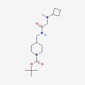 molecular formula C18H33N3O3 B6994165 Tert-butyl 4-[[[2-[cyclobutyl(methyl)amino]acetyl]amino]methyl]piperidine-1-carboxylate 