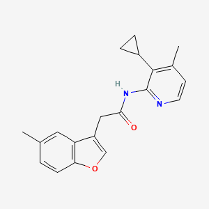 molecular formula C20H20N2O2 B6994246 N-(3-cyclopropyl-4-methylpyridin-2-yl)-2-(5-methyl-1-benzofuran-3-yl)acetamide 