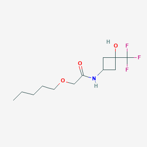 molecular formula C12H20F3NO3 B6994407 N-[3-hydroxy-3-(trifluoromethyl)cyclobutyl]-2-pentoxyacetamide 