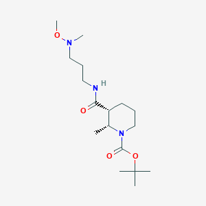 molecular formula C17H33N3O4 B6994429 tert-butyl (2R,3R)-3-[3-[methoxy(methyl)amino]propylcarbamoyl]-2-methylpiperidine-1-carboxylate 