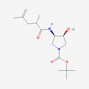 molecular formula C16H28N2O4 B6994571 tert-butyl (3R,4S)-3-(2,4-dimethylpent-4-enoylamino)-4-hydroxypyrrolidine-1-carboxylate 