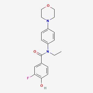 molecular formula C19H21FN2O3 B6994603 N-ethyl-3-fluoro-4-hydroxy-N-(4-morpholin-4-ylphenyl)benzamide 