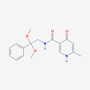 molecular formula C17H20N2O4 B6994609 N-(2,2-dimethoxy-2-phenylethyl)-6-methyl-4-oxo-1H-pyridine-3-carboxamide 