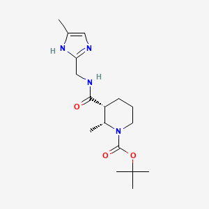 molecular formula C17H28N4O3 B6994623 tert-butyl (2R,3R)-2-methyl-3-[(5-methyl-1H-imidazol-2-yl)methylcarbamoyl]piperidine-1-carboxylate 