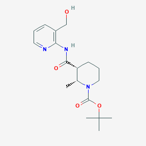 molecular formula C18H27N3O4 B6994663 tert-butyl (2R,3R)-3-[[3-(hydroxymethyl)pyridin-2-yl]carbamoyl]-2-methylpiperidine-1-carboxylate 