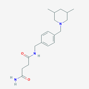 molecular formula C19H29N3O2 B6994782 N'-[[4-[(3,5-dimethylpiperidin-1-yl)methyl]phenyl]methyl]butanediamide 