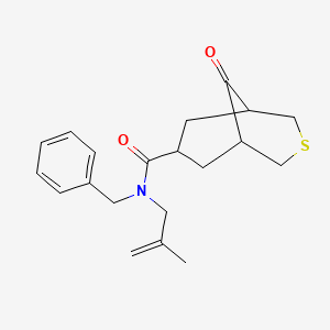 molecular formula C20H25NO2S B6994804 N-benzyl-N-(2-methylprop-2-enyl)-9-oxo-3-thiabicyclo[3.3.1]nonane-7-carboxamide 