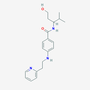 molecular formula C20H27N3O2 B6994870 N-(1-hydroxy-4-methylpentan-3-yl)-4-(2-pyridin-2-ylethylamino)benzamide 