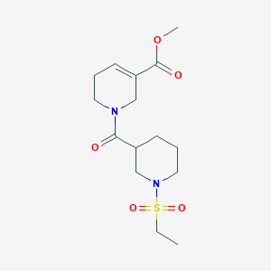 molecular formula C15H24N2O5S B6994956 methyl 1-(1-ethylsulfonylpiperidine-3-carbonyl)-3,6-dihydro-2H-pyridine-5-carboxylate 
