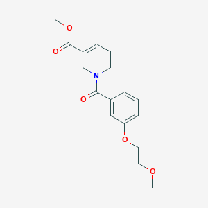 molecular formula C17H21NO5 B6994960 methyl 1-[3-(2-methoxyethoxy)benzoyl]-3,6-dihydro-2H-pyridine-5-carboxylate 