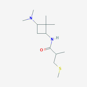 molecular formula C13H26N2OS B6994978 N-[3-(dimethylamino)-2,2-dimethylcyclobutyl]-2-methyl-3-methylsulfanylpropanamide 