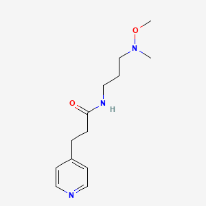 molecular formula C13H21N3O2 B6995063 N-[3-[methoxy(methyl)amino]propyl]-3-pyridin-4-ylpropanamide 