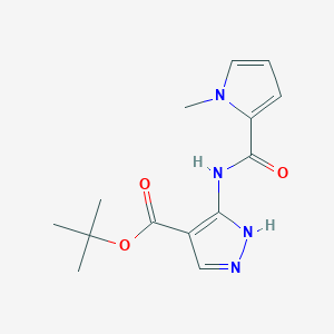 molecular formula C14H18N4O3 B6995114 tert-butyl 5-[(1-methylpyrrole-2-carbonyl)amino]-1H-pyrazole-4-carboxylate 