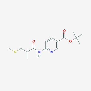molecular formula C15H22N2O3S B6995142 Tert-butyl 6-[(2-methyl-3-methylsulfanylpropanoyl)amino]pyridine-3-carboxylate 