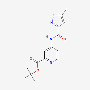 molecular formula C15H17N3O3S B6995170 Tert-butyl 4-[(5-methyl-1,2-thiazole-3-carbonyl)amino]pyridine-2-carboxylate 