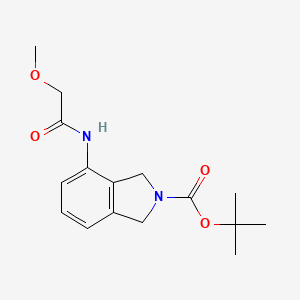 molecular formula C16H22N2O4 B6995173 Tert-butyl 4-[(2-methoxyacetyl)amino]-1,3-dihydroisoindole-2-carboxylate 