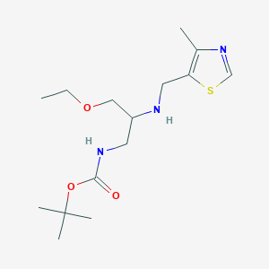 molecular formula C15H27N3O3S B6995242 tert-butyl N-[3-ethoxy-2-[(4-methyl-1,3-thiazol-5-yl)methylamino]propyl]carbamate 