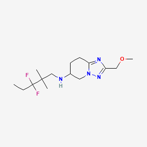 molecular formula C15H26F2N4O B6995388 N-(3,3-difluoro-2,2-dimethylpentyl)-2-(methoxymethyl)-5,6,7,8-tetrahydro-[1,2,4]triazolo[1,5-a]pyridin-6-amine 