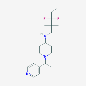 molecular formula C19H31F2N3 B6995422 N-(3,3-difluoro-2,2-dimethylpentyl)-1-(1-pyridin-4-ylethyl)piperidin-4-amine 