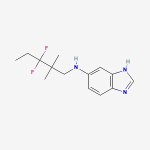 molecular formula C14H19F2N3 B6995519 N-(3,3-difluoro-2,2-dimethylpentyl)-3H-benzimidazol-5-amine 