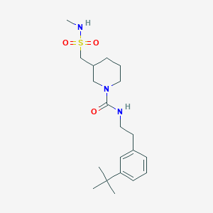 molecular formula C20H33N3O3S B6996171 N-[2-(3-tert-butylphenyl)ethyl]-3-(methylsulfamoylmethyl)piperidine-1-carboxamide 
