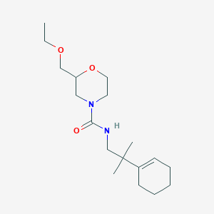 molecular formula C18H32N2O3 B6996189 N-[2-(cyclohexen-1-yl)-2-methylpropyl]-2-(ethoxymethyl)morpholine-4-carboxamide 