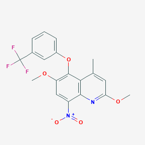 2,6-Dimethoxy-4-methyl-8-nitro-5-[3-(trifluoromethyl)phenoxy]quinoline