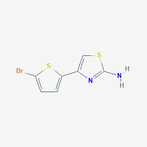 molecular formula C7H5BrN2S2 B069966 4-(5-Bromothiophen-2-yl)thiazol-2-amine CAS No. 175135-92-9