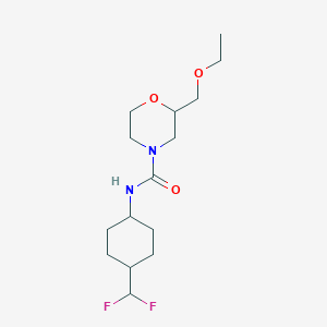molecular formula C15H26F2N2O3 B6996919 N-[4-(difluoromethyl)cyclohexyl]-2-(ethoxymethyl)morpholine-4-carboxamide 