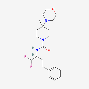 molecular formula C21H31F2N3O2 B6997782 N-(1,1-difluoro-4-phenylbutan-2-yl)-4-methyl-4-morpholin-4-ylpiperidine-1-carboxamide 