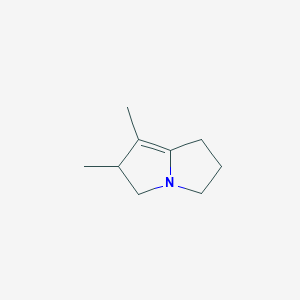 molecular formula C9H15N B069979 6,7-dimethyl-2,3,5,6-tetrahydro-1H-pyrrolizine CAS No. 174148-40-4