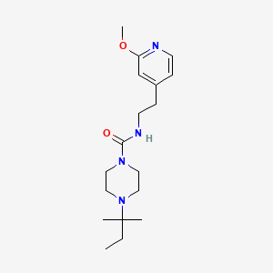 molecular formula C18H30N4O2 B6998022 N-[2-(2-methoxypyridin-4-yl)ethyl]-4-(2-methylbutan-2-yl)piperazine-1-carboxamide 