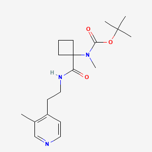 molecular formula C19H29N3O3 B6998992 tert-butyl N-methyl-N-[1-[2-(3-methylpyridin-4-yl)ethylcarbamoyl]cyclobutyl]carbamate 
