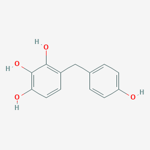molecular formula C13H12O4 B069991 4-[(4-Hydroxyphenyl)methyl]benzene-1,2,3-triol CAS No. 174462-43-2