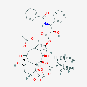 [(1S,2S,3R,4S,7R,9S,10S,12R,15S)-4,12-Diacetyloxy-15-[(2R,3S)-3-benzamido-2-hydroxy-3-phenylpropanoyl]oxy-1,9-dihydroxy-10,14,17,17-tetramethyl-11-oxo-6-oxatetracyclo[11.3.1.03,10.04,7]heptadec-13-en-2-yl] (1,2,3,4,5,6-14C6)cyclohexatrienecarboxylate