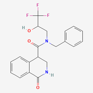 molecular formula C20H19F3N2O3 B6999575 N-benzyl-1-oxo-N-(3,3,3-trifluoro-2-hydroxypropyl)-3,4-dihydro-2H-isoquinoline-4-carboxamide 