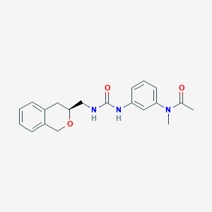molecular formula C20H23N3O3 B6999723 N-[3-[[(3S)-3,4-dihydro-1H-isochromen-3-yl]methylcarbamoylamino]phenyl]-N-methylacetamide 