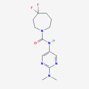 molecular formula C13H19F2N5O B6999954 N-[2-(dimethylamino)pyrimidin-5-yl]-4,4-difluoroazepane-1-carboxamide 