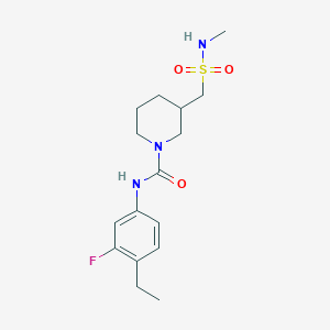 molecular formula C16H24FN3O3S B7000033 N-(4-ethyl-3-fluorophenyl)-3-(methylsulfamoylmethyl)piperidine-1-carboxamide 
