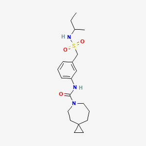molecular formula C20H31N3O3S B7000038 N-[3-(butan-2-ylsulfamoylmethyl)phenyl]-6-azaspiro[2.6]nonane-6-carboxamide 