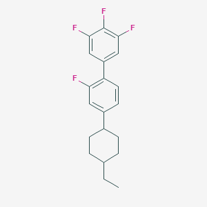 molecular formula C20H20F4 B070004 5-[4-(4-Ethylcyclohexyl)-2-fluorophenyl]-1,2,3-trifluorobenzene CAS No. 174805-87-9