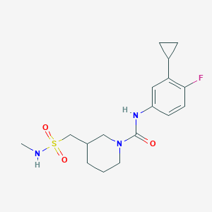 molecular formula C17H24FN3O3S B7000896 N-(3-cyclopropyl-4-fluorophenyl)-3-(methylsulfamoylmethyl)piperidine-1-carboxamide 